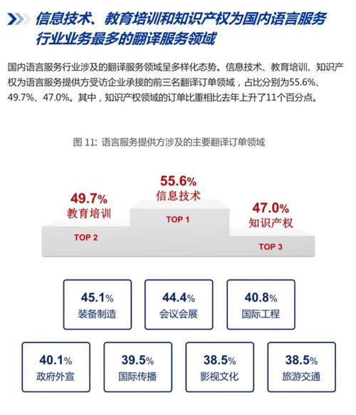 語言服務(wù)行業(yè)三大核心翻譯領(lǐng)域 信息技術(shù)、教育培訓(xùn)和知識產(chǎn)權(quán)淺析